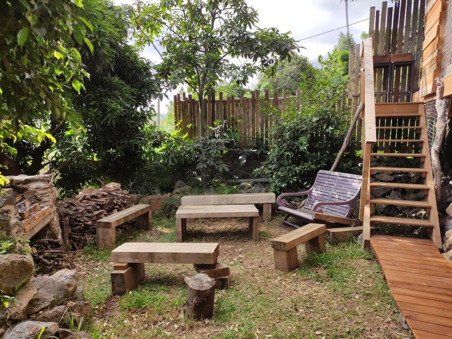 Bungalow Ecologique Avec Toilettes Seches Leu Kabanon Vue Mer Saint-Leu Esterno foto