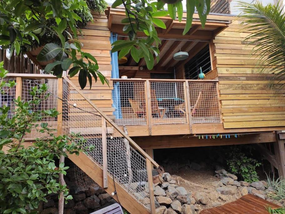 Bungalow Ecologique Avec Toilettes Seches Leu Kabanon Vue Mer Saint-Leu Esterno foto