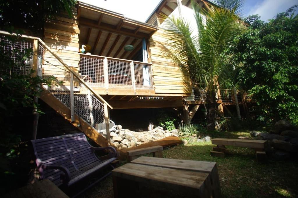 Bungalow Ecologique Avec Toilettes Seches Leu Kabanon Vue Mer Saint-Leu Esterno foto