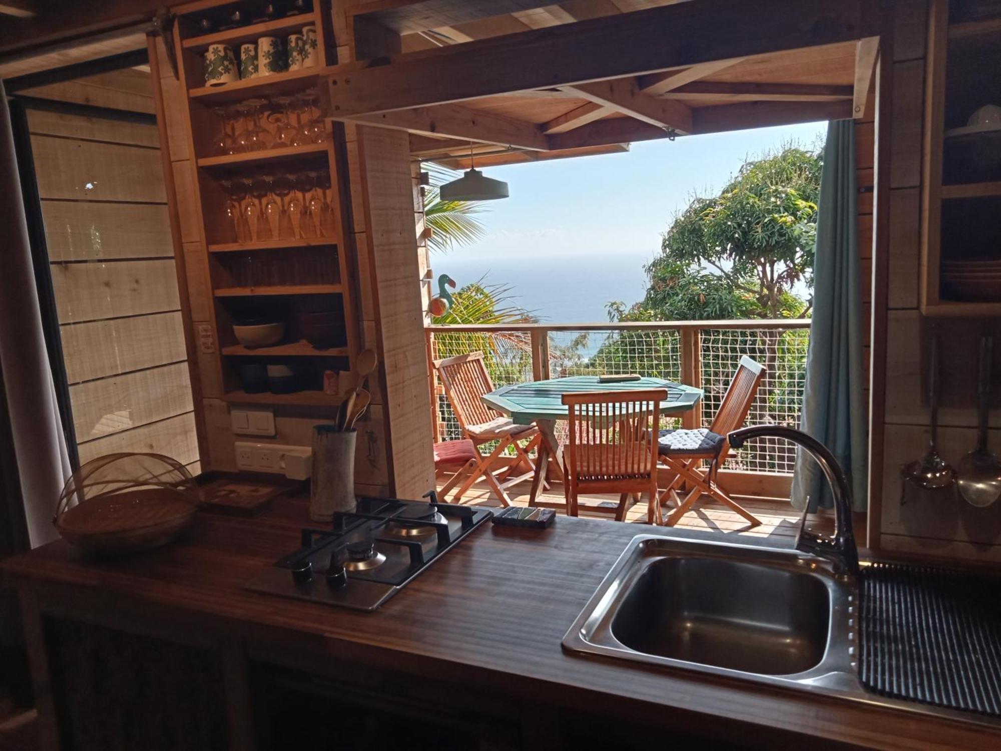 Bungalow Ecologique Avec Toilettes Seches Leu Kabanon Vue Mer Saint-Leu Esterno foto